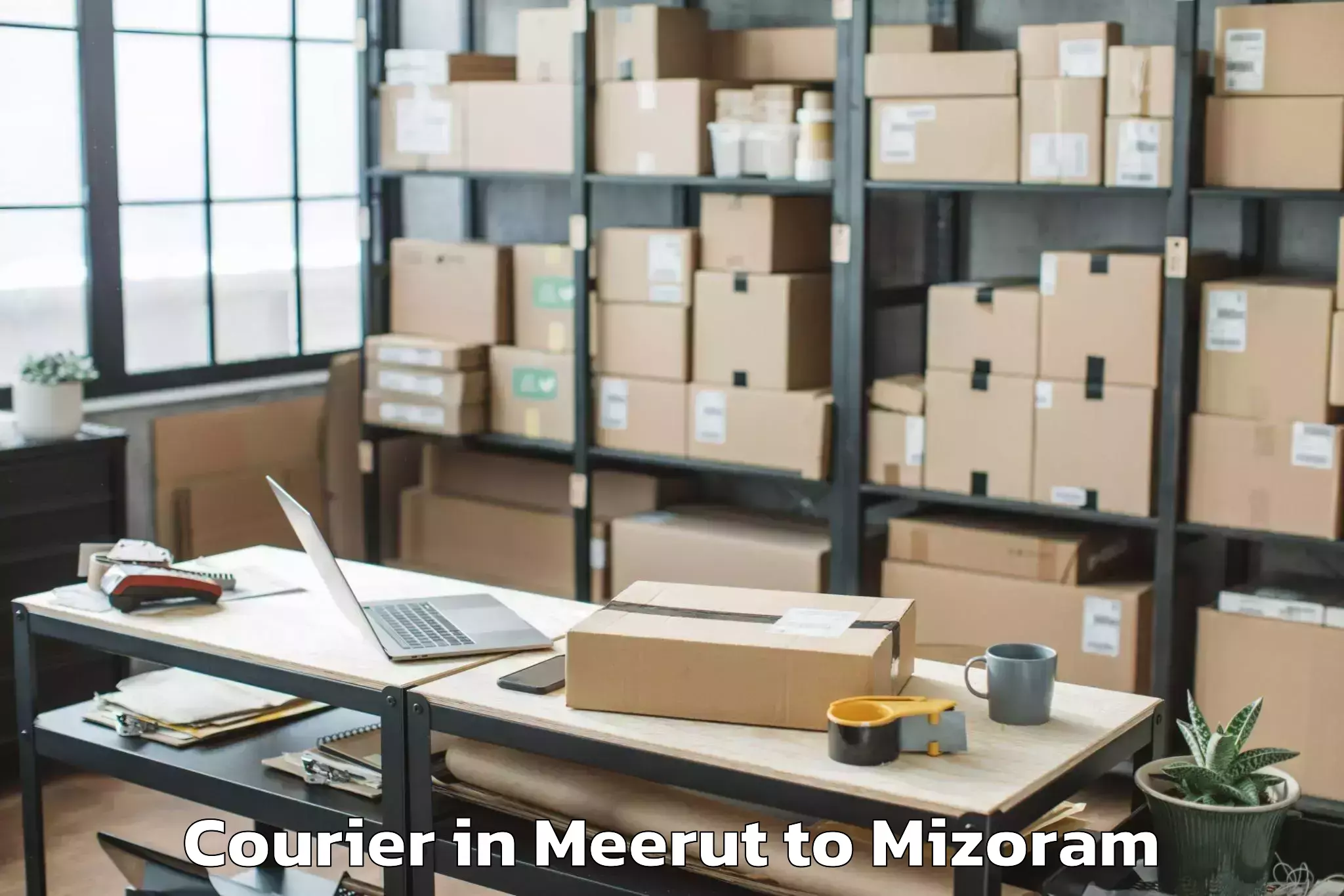 Book Meerut to Darlawn Courier